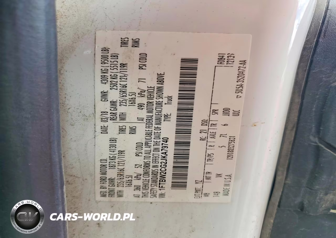 2018 Ford Transit T-350 VIN:1FTBW2CG2JKA79740 - 13