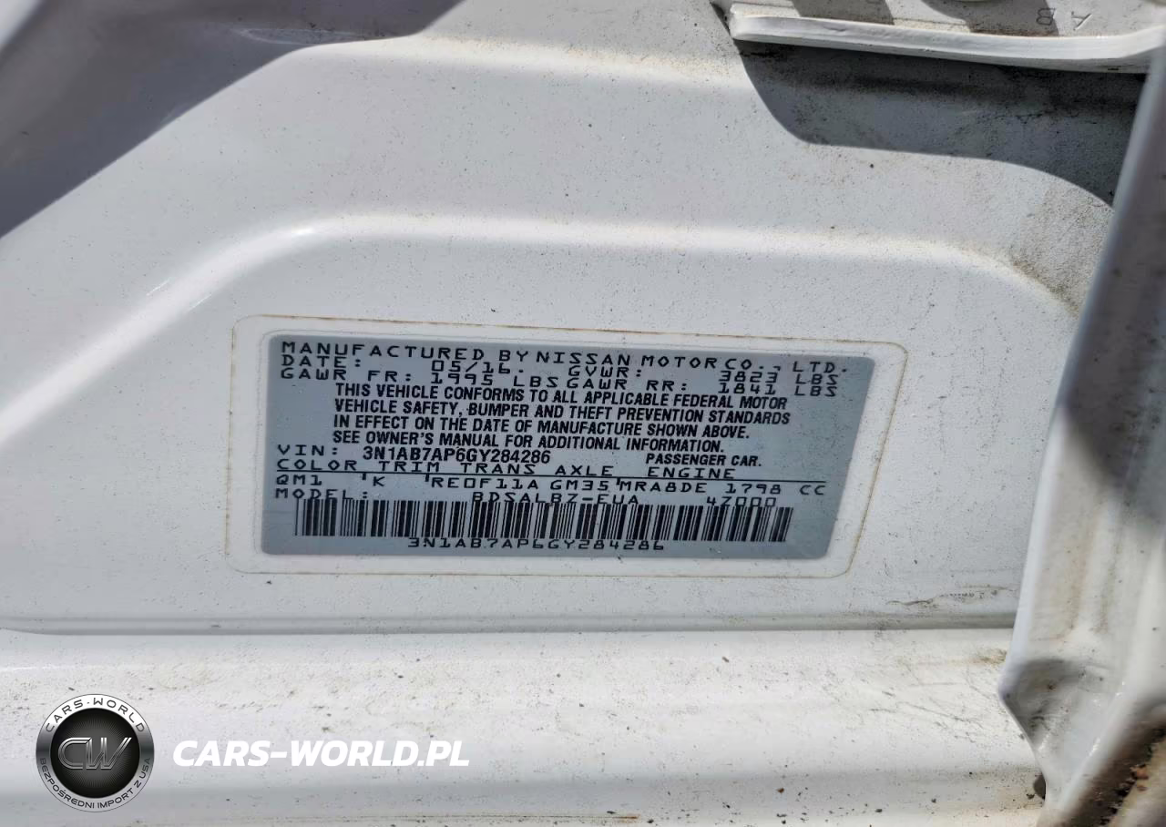 2016 Nissan Sentra S VIN:3N1AB7AP6GY284286 - 13