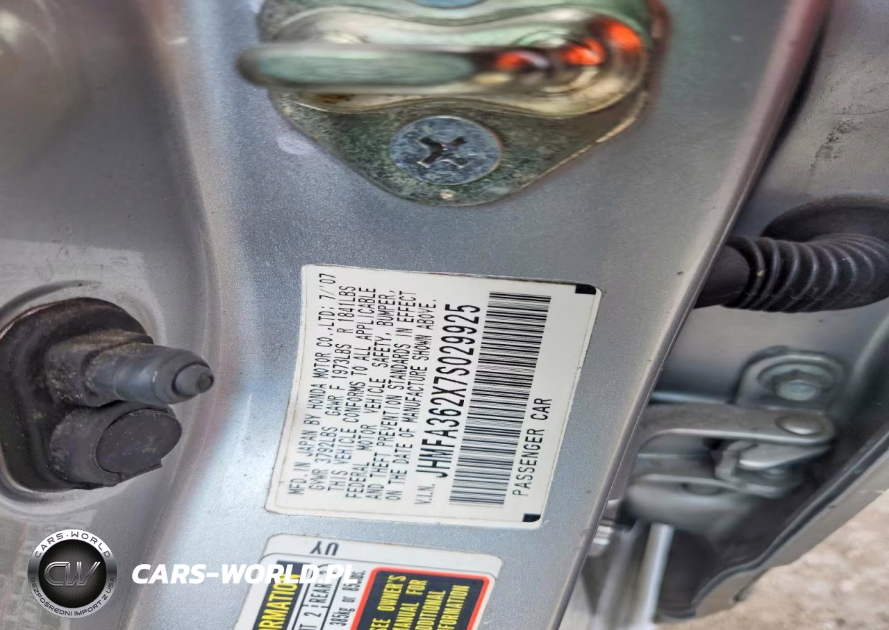 2007 Honda Civic Hybrid VIN:JHMFA362X7S029925 - 12