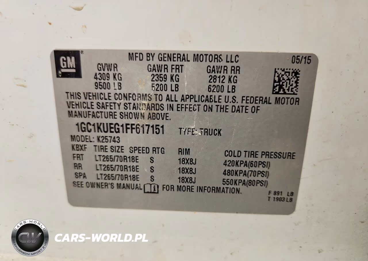 2015 Chevrolet Silverado K2500 Heavy Duty VIN:1GC1KUEG1FF617151 - 12