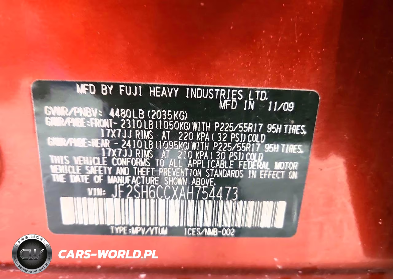 2010 Subaru Forester 2.5X Premium VIN:JF2SH6CCXAH754473 - 13