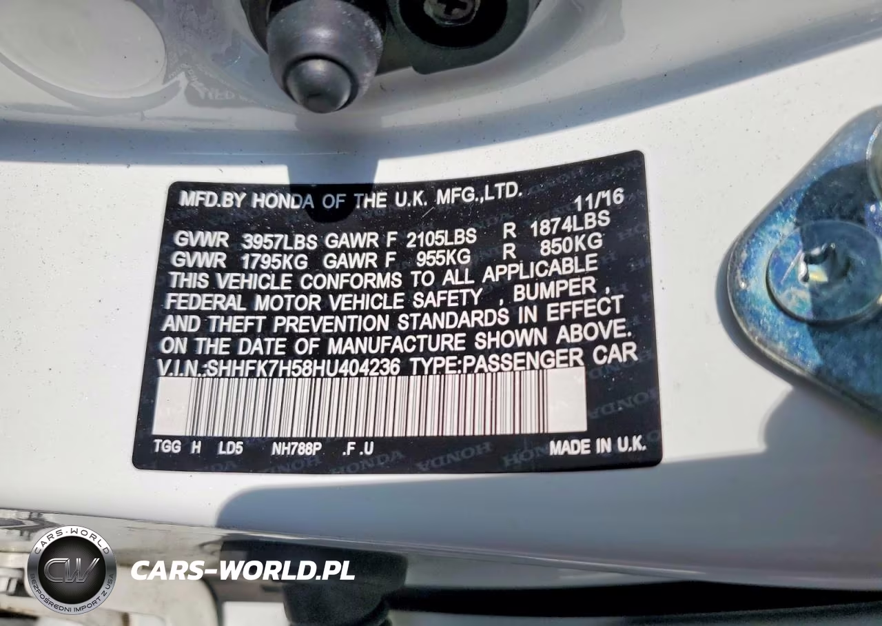 2017 Honda Civic Ex VIN:SHHFK7H58HU404236 - 12