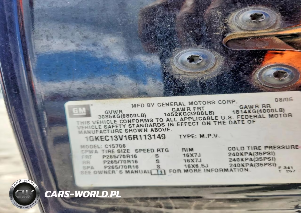 2006 GMC Yukon VIN:1GKEC13V16R113149 - 13