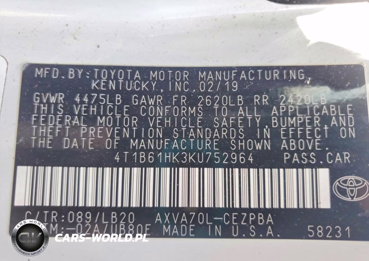 2019 Toyota Camry Xse VIN:4T1B61HK3KU752964 - 13