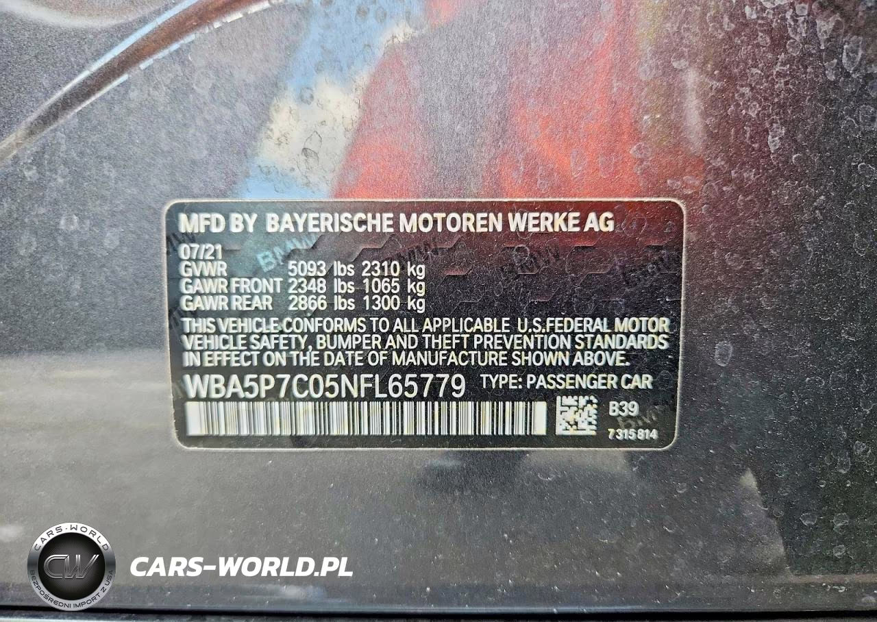 2022 BMW 330E VIN:WBA5P7C05NFL65779 - 13