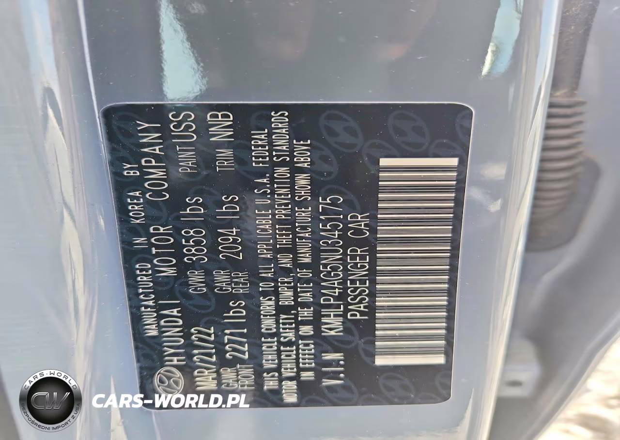 2022 Hyundai Elantra Limited VIN:KMHLP4AG5NU345175 - 12