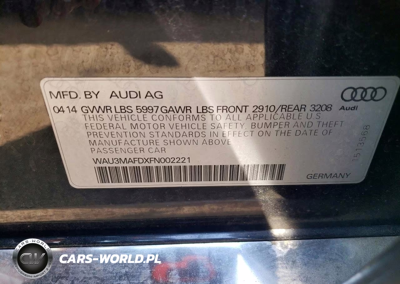 2015 Audi A8 L Tdi VIN:WAU3MAFDXFN002221 - 12