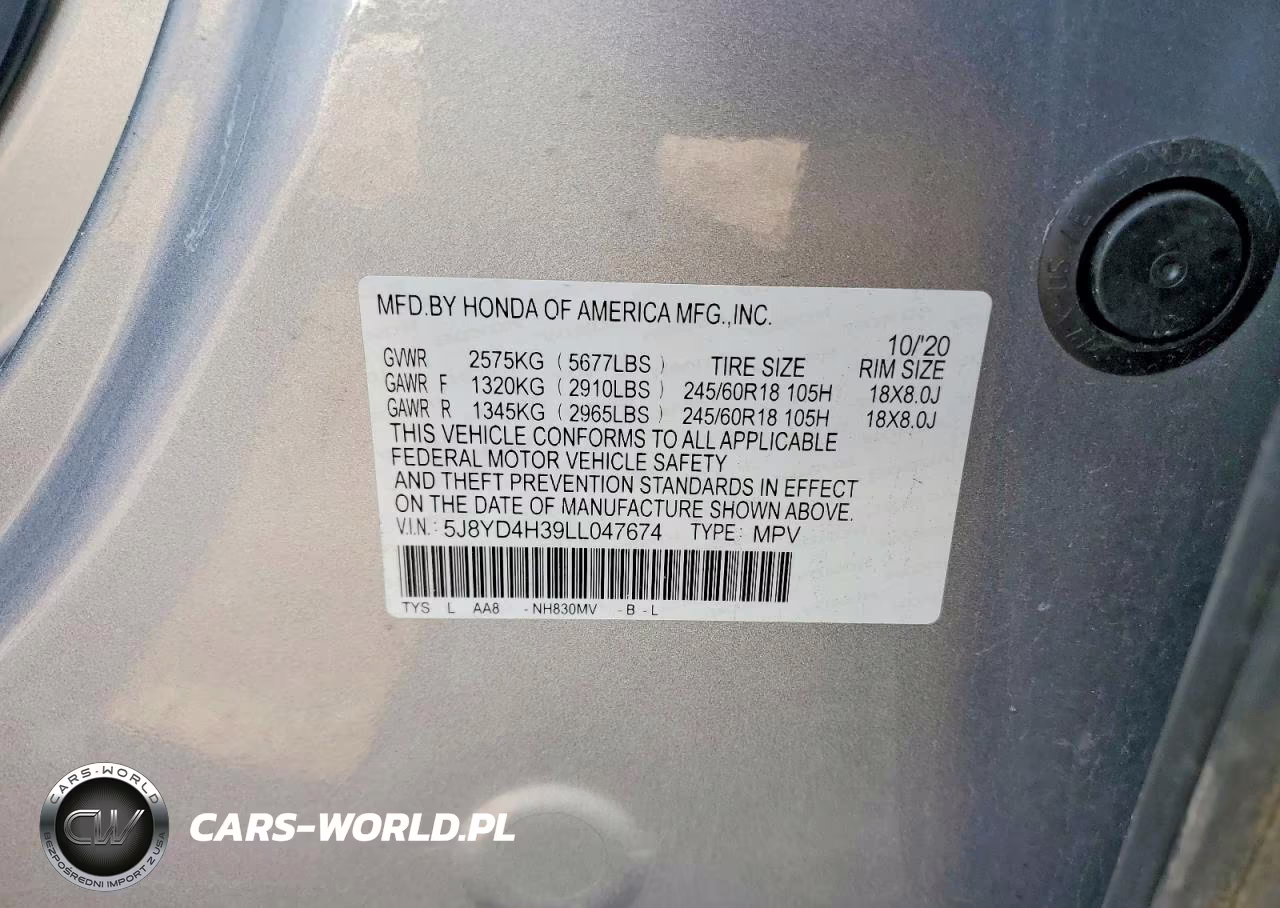 2020 Acura Mdx VIN:5J8YD4H39LL047674 - 12