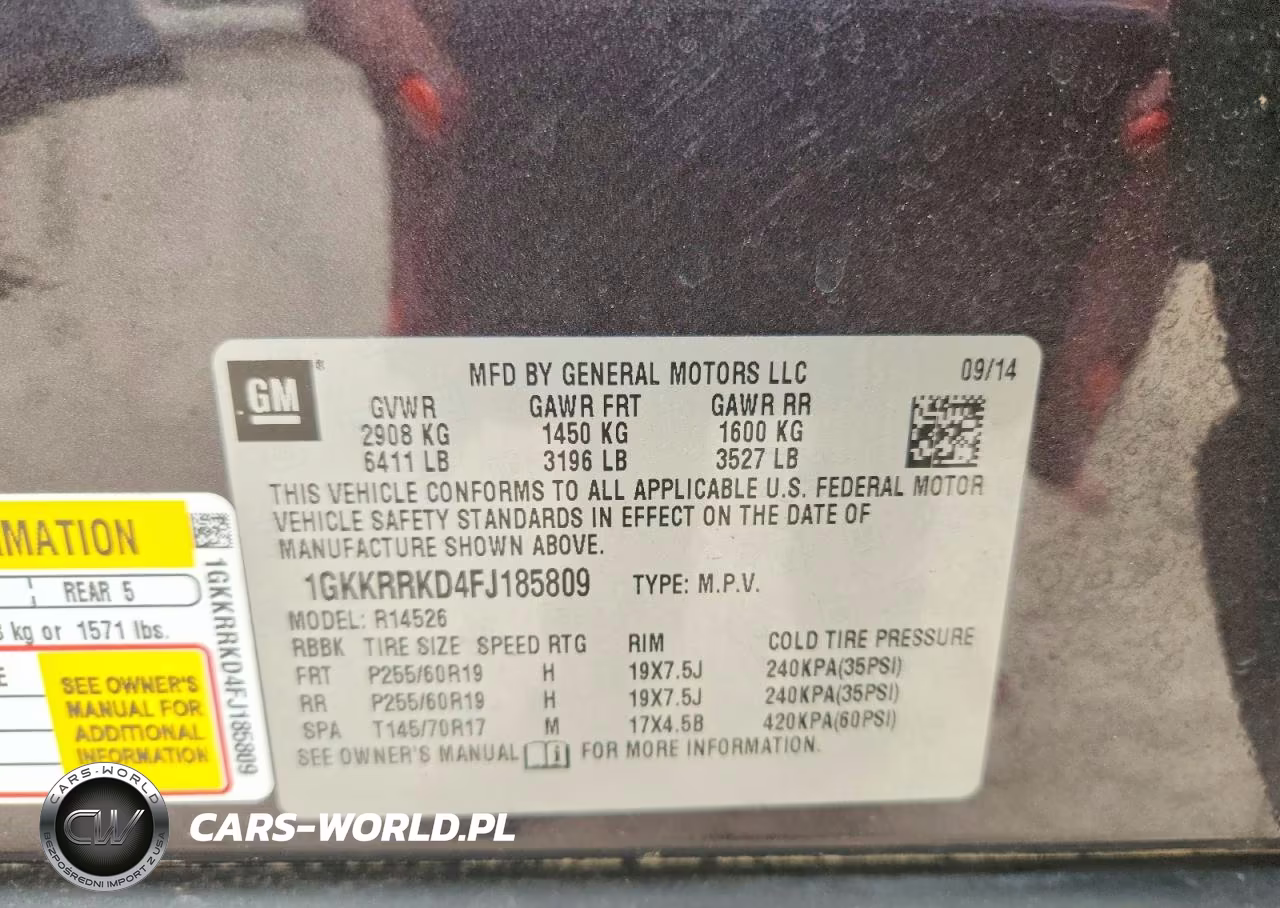 2015 GMC Acadia Slt-1 VIN:1GKKRRKD4FJ185809 - 13
