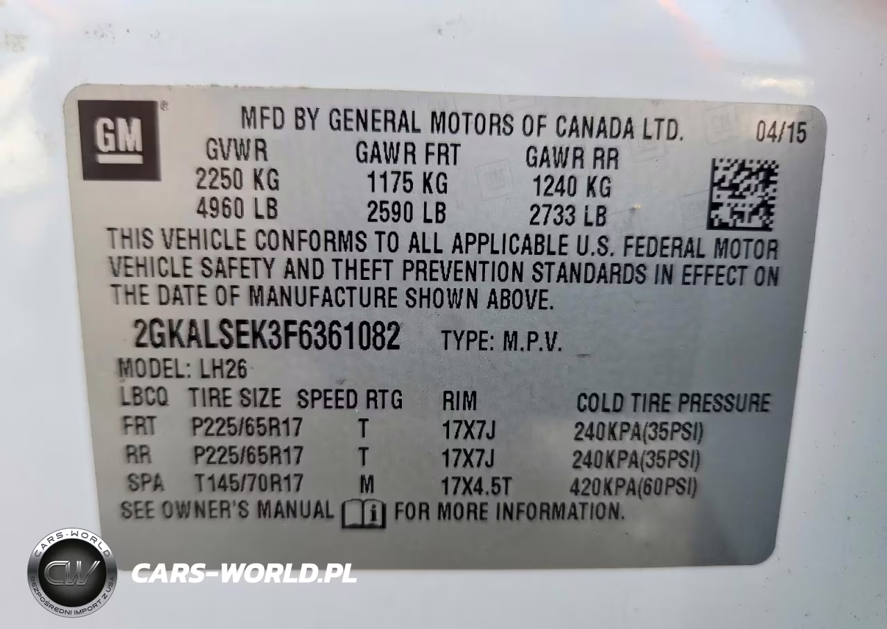 2015 GMC Terrain Slt VIN:2GKALSEK3F6361082 - 13
