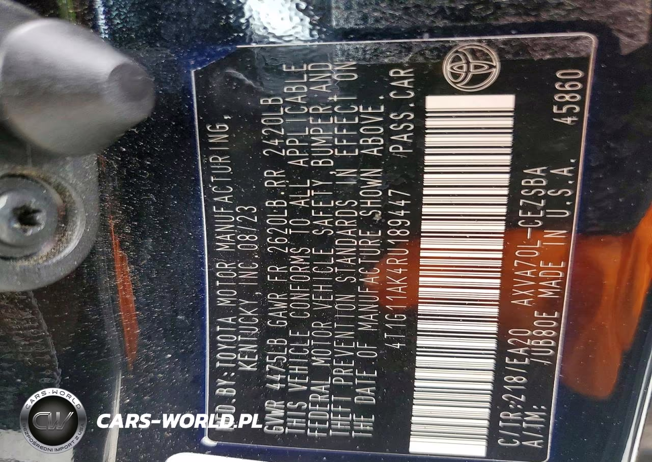 2024 Toyota Camry Se VIN:4T1G11AK4RU189447 - 12