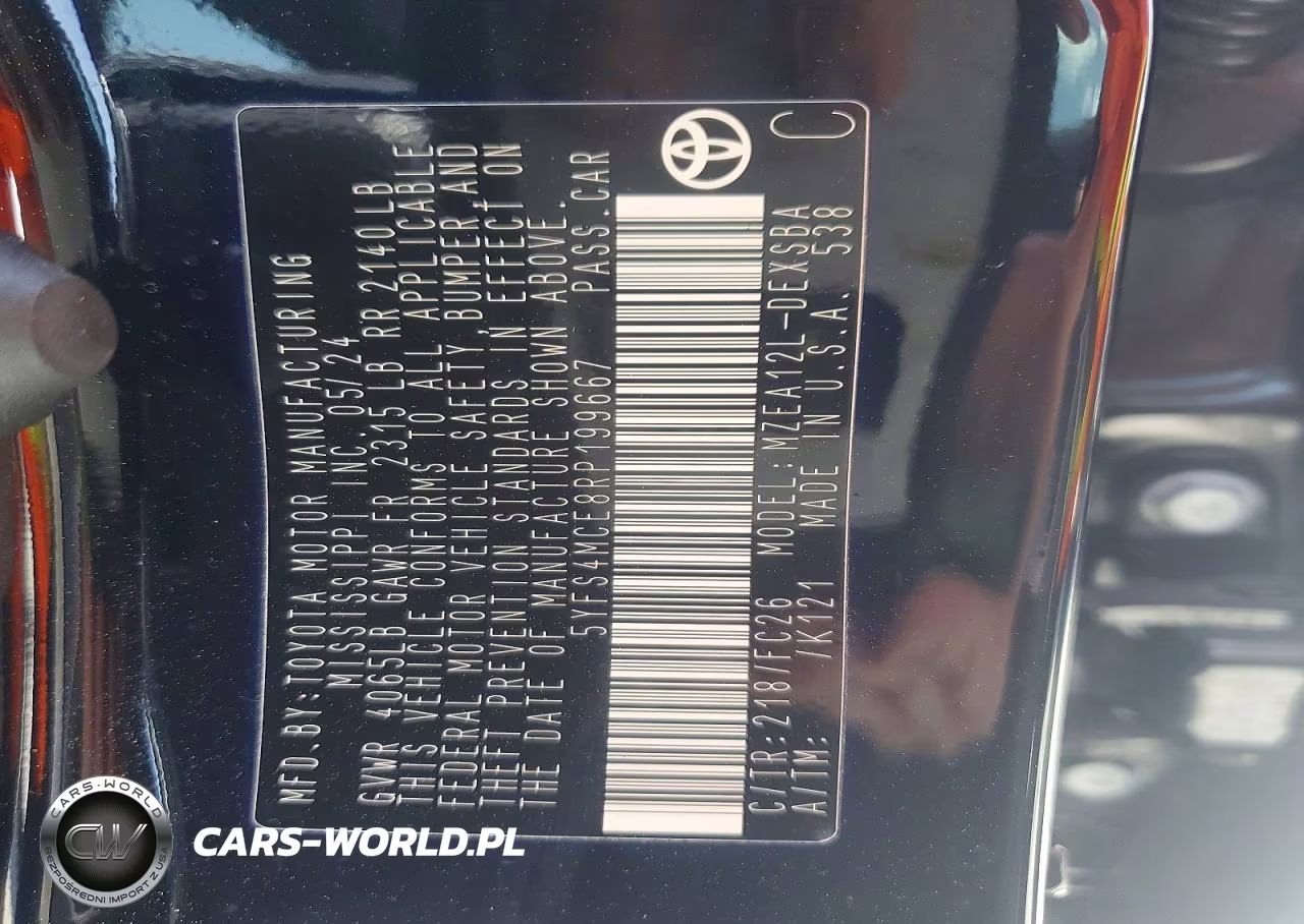 2024 Toyota Corolla Se VIN:5YFS4MCE8RP199667 - 13