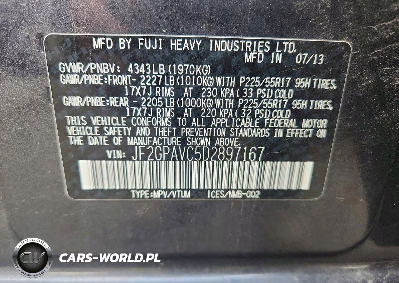 2013 Subaru Xv Crosstrek 2.0 Premium VIN:JF2GPAVC5D2897167 - 14
