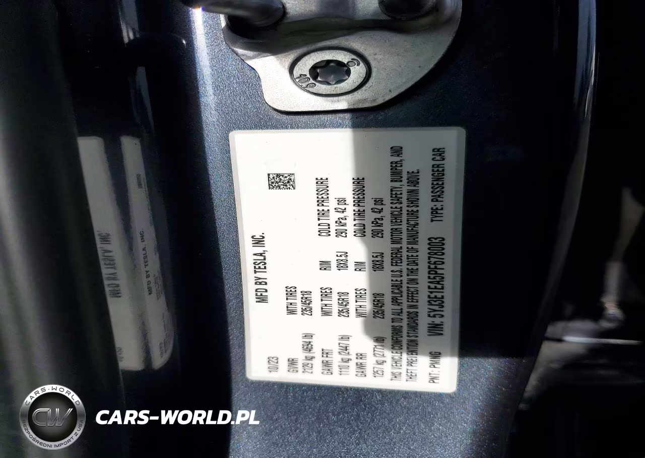 2023 Tesla Model 3 VIN:5YJ3E1EA5PF678003 - 12