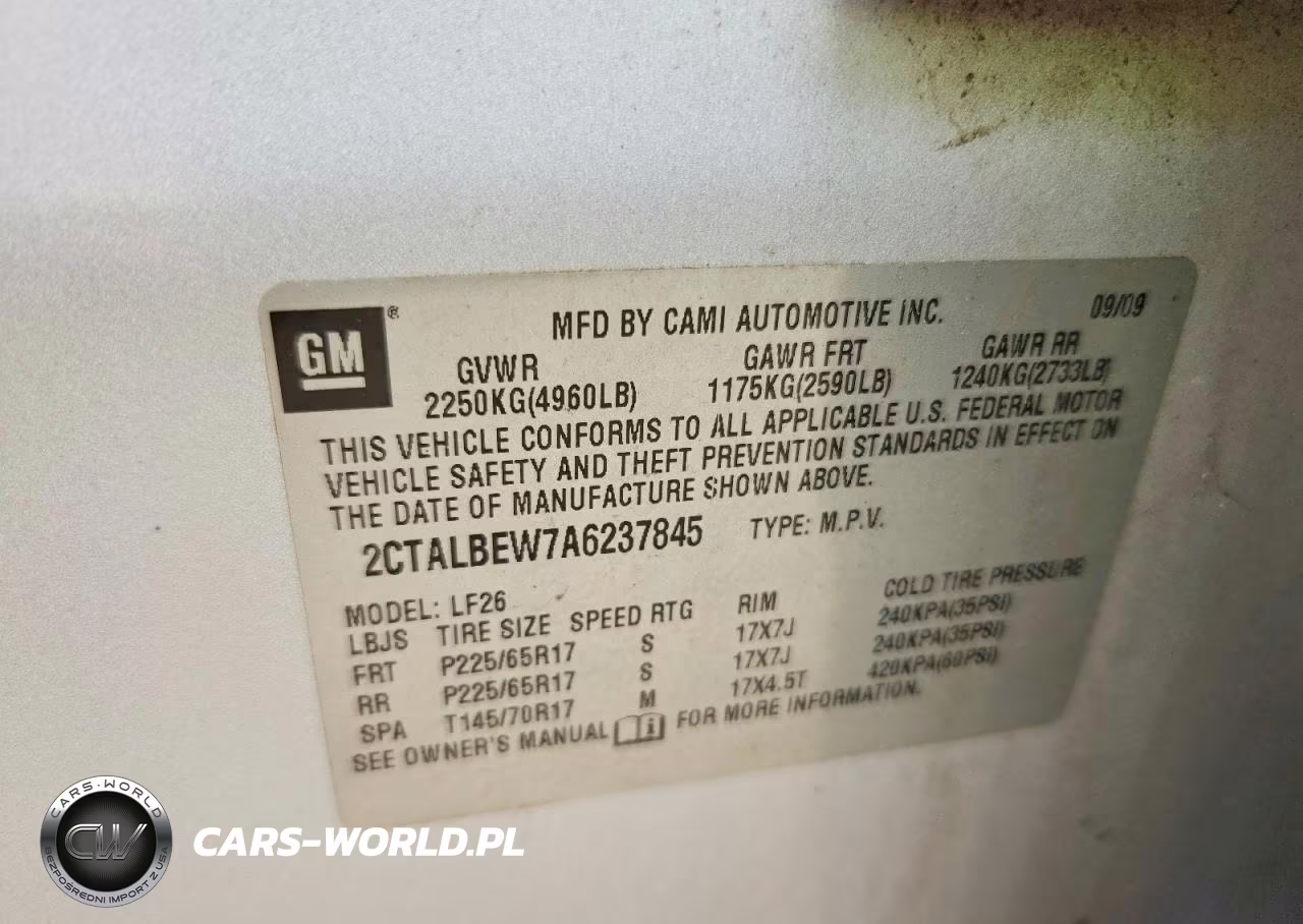 2010 GMC Terrain Sle VIN:2CTALBEW7A6237845 - 12