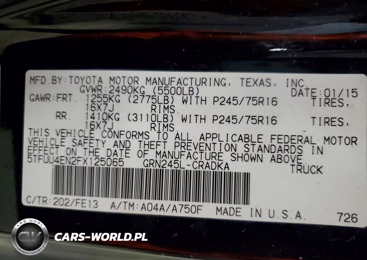 2015 Toyota Tacoma V6 VIN:5TFUU4EN2FX125065 - 13