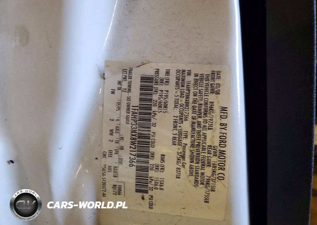 2008 Ford Focus Se VIN:1FAHP33NX8W217366 - 13