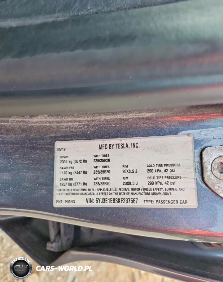 2019 Tesla Model 3 VIN:5YJ3E1EB3KF237567 - 12