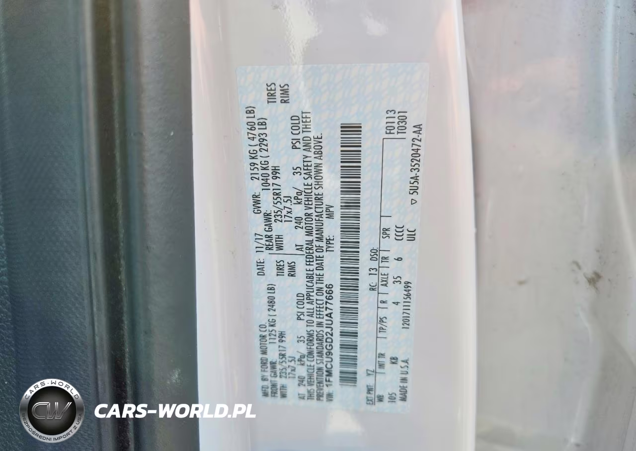 2018 Ford Escape Se VIN:1FMCU9GD2JUA77666 - 13