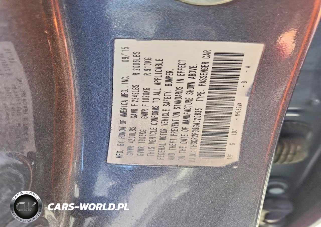 2016 Honda Accord Lx VIN:1HGCR2F39GA020835 - 12