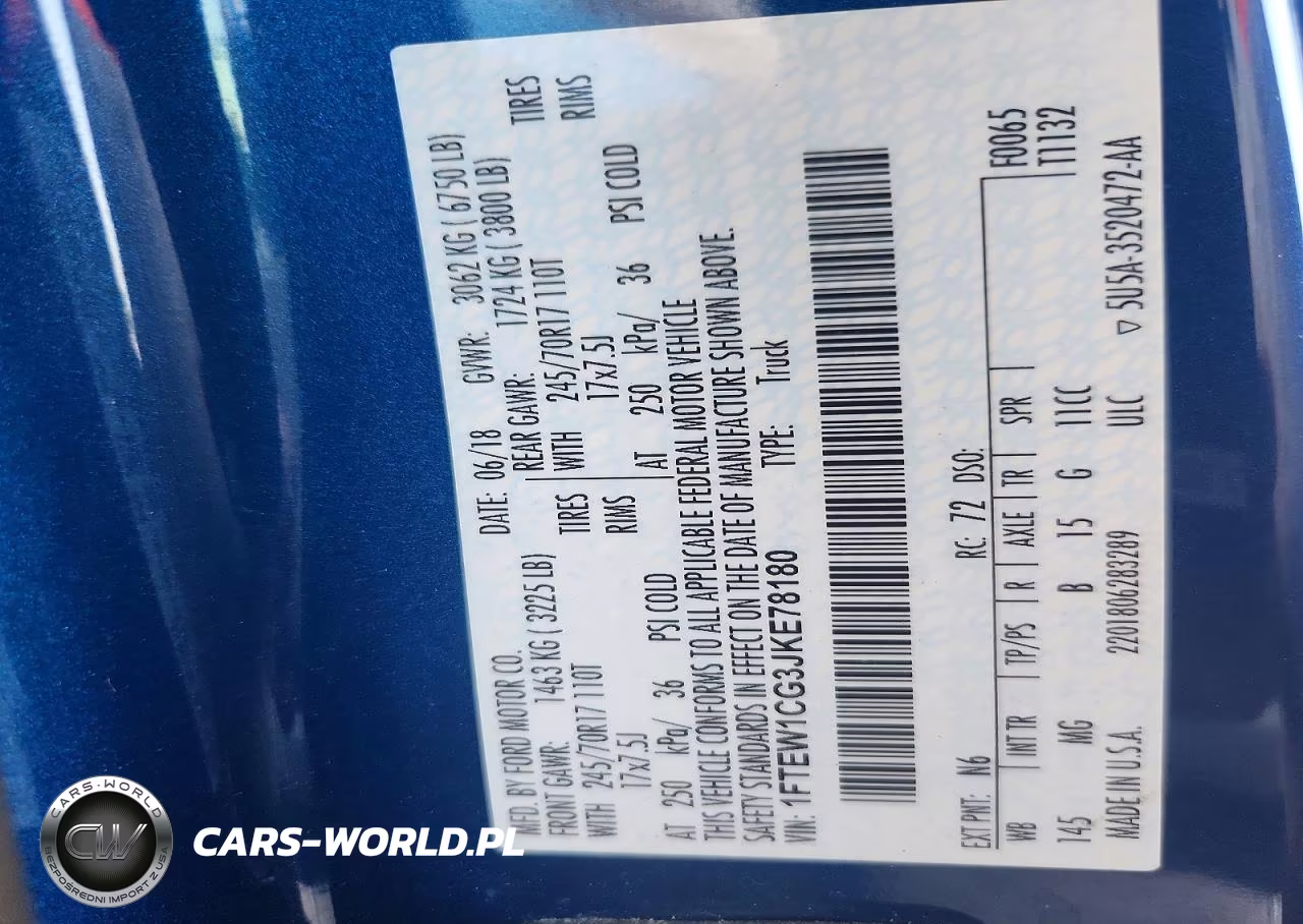 2018 Ford F-150 VIN:1FTEW1CG3JKE78180 - 12