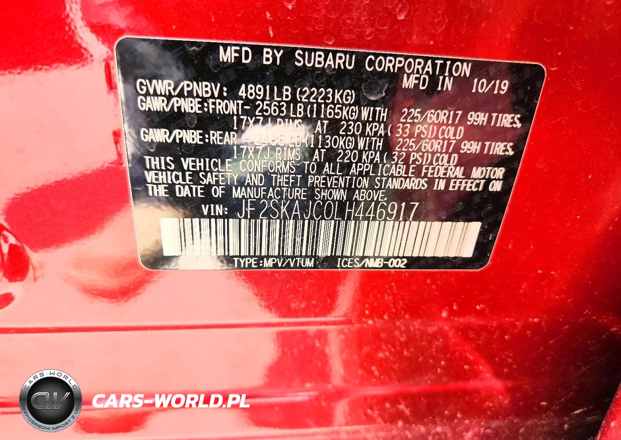 2020 Subaru Forester Premium VIN:JF2SKAJC0LH446917 - 13