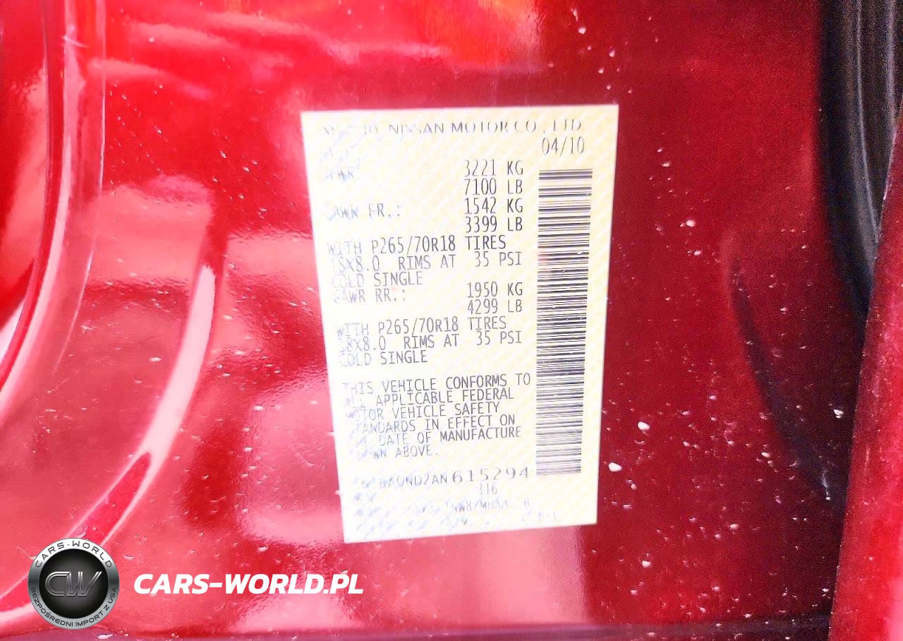 2010 Nissan Armada Se VIN:5N1BA0ND2AN615294 - 13