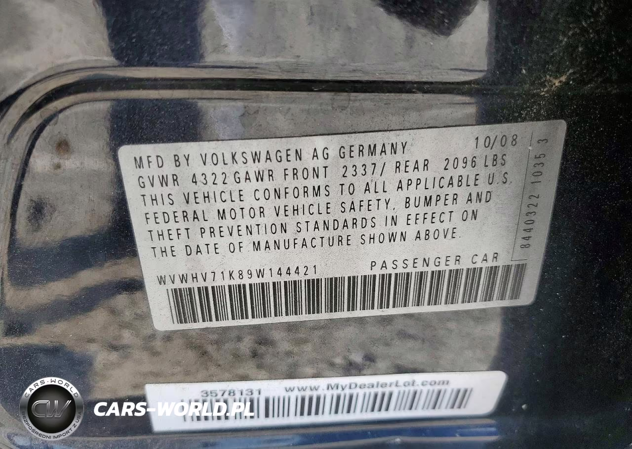 2009 Volkswagen Gti VIN:WVWHV71K89W144421 - 12