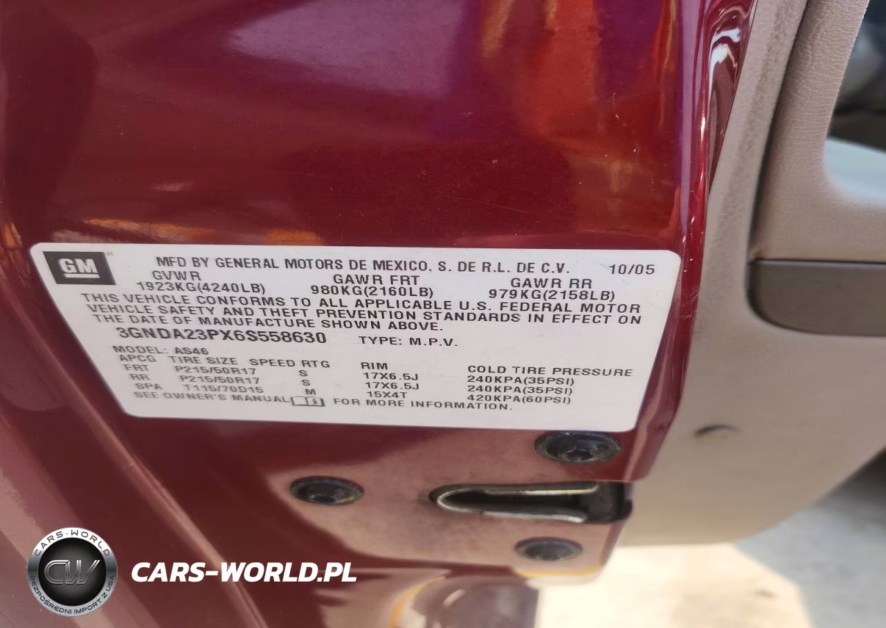2006 Chevrolet Hhr Lt VIN:3GNDA23PX6S558630 - 12