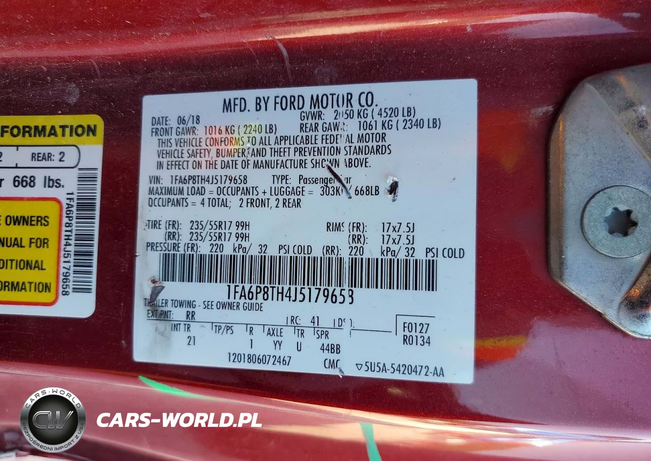 2018 Ford Mustang VIN:1FA6P8TH4J5179658 - 12