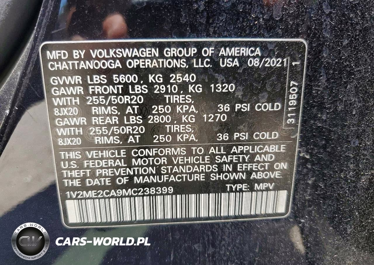 2021 Volkswagen Atlas Cross Sport Se VIN:1V2ME2CA9MC238399 - 14