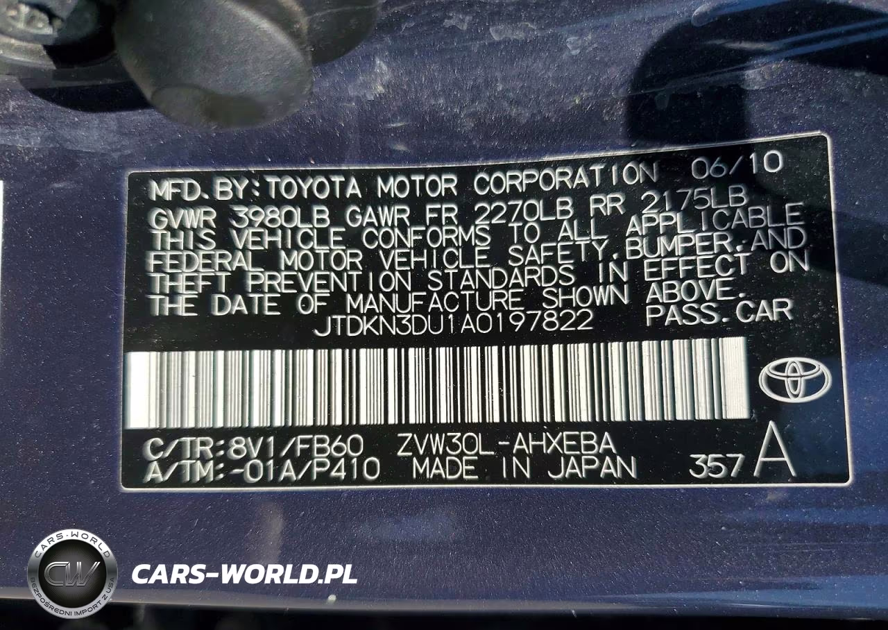 2010 Toyota Prius Iii VIN:JTDKN3DU1A0197822 - 12