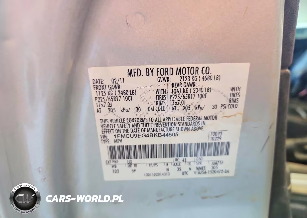 2011 Ford Escape Limited VIN:1FMCU9EG4BKB44505 - 13