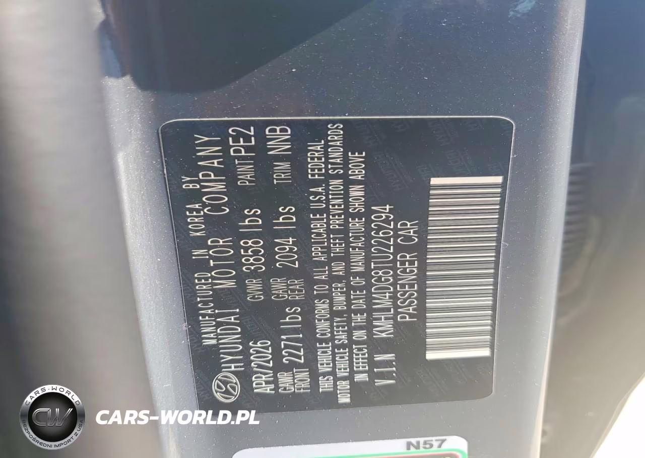 2026 Hyundai Elantra Sel Sport VIN:KMHLM4DG8TU226294 - 13