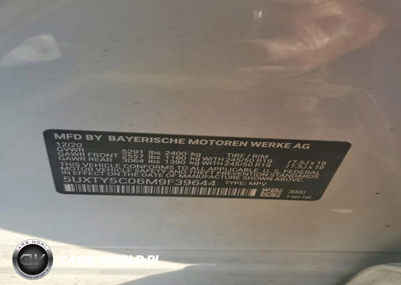 2021 BMW X3 xDrive30I VIN:5UXTY5C06M9F39644 - 13