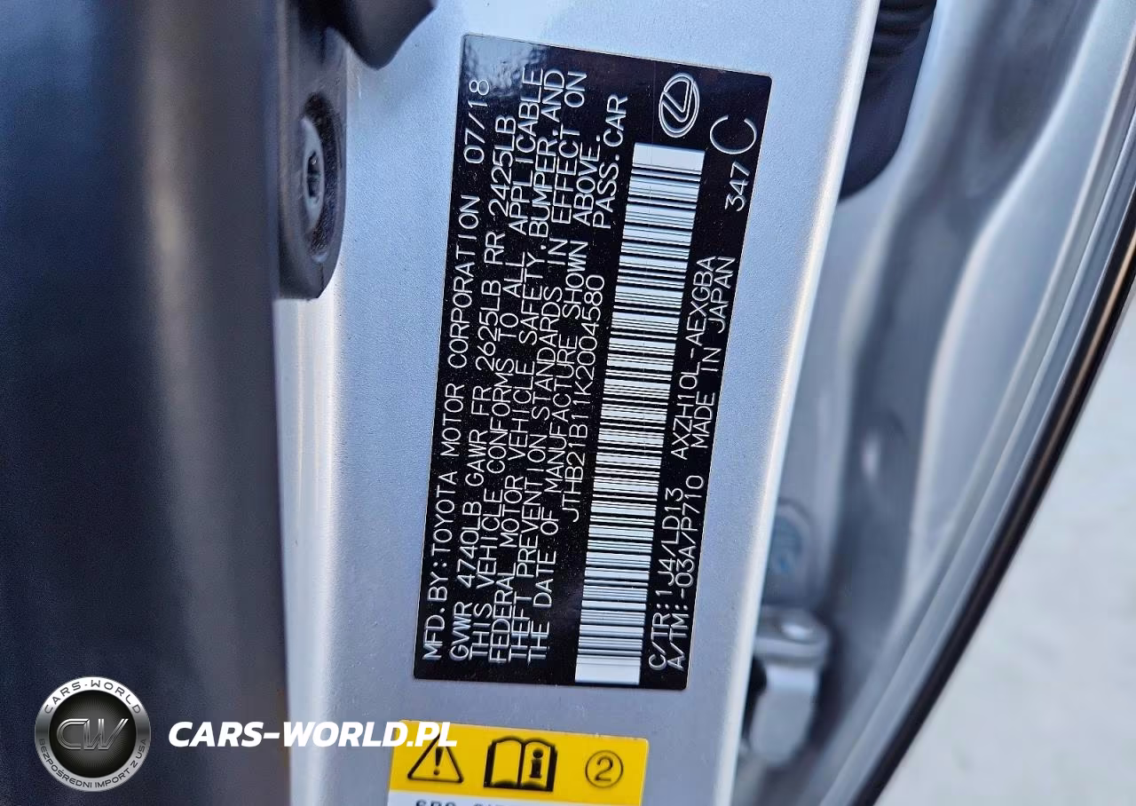 2019 Lexus Es 300H VIN:JTHB21B11K2004580 - 13