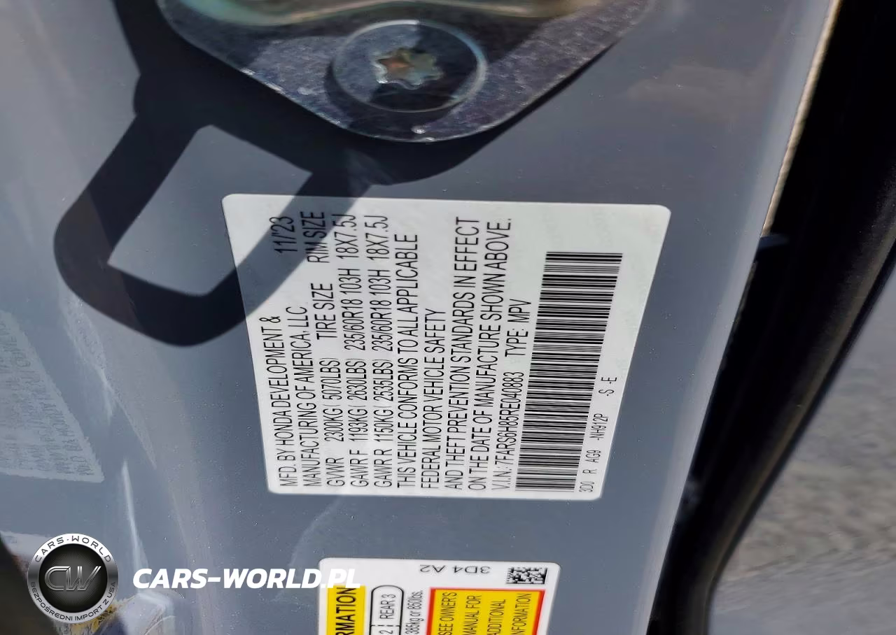 2024 Honda Cr-V Sport-L VIN:7FARS6H85RE040883 - 13