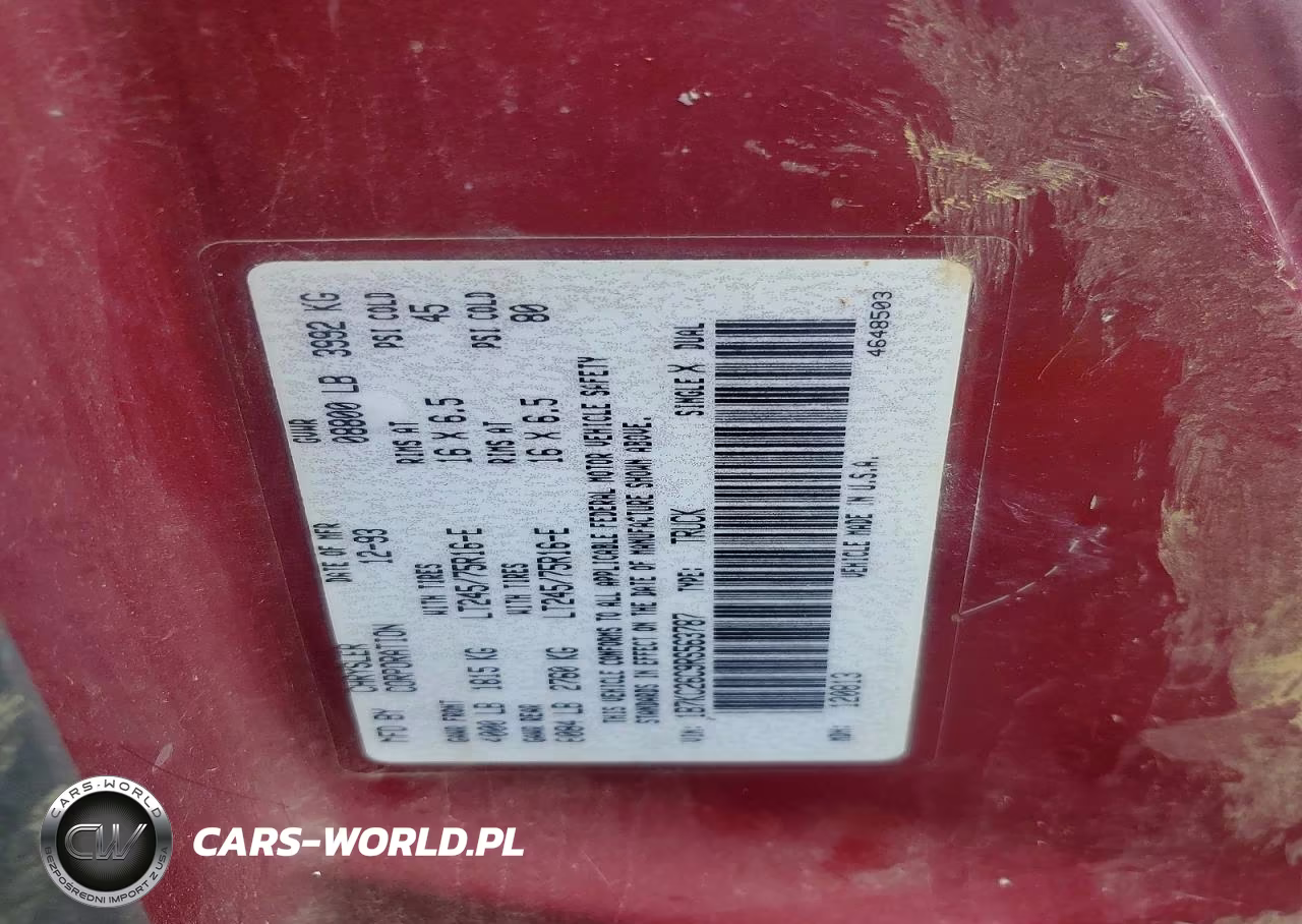 1994 Dodge Ram 2500 VIN:1B7KC26C9RS563787 - 12