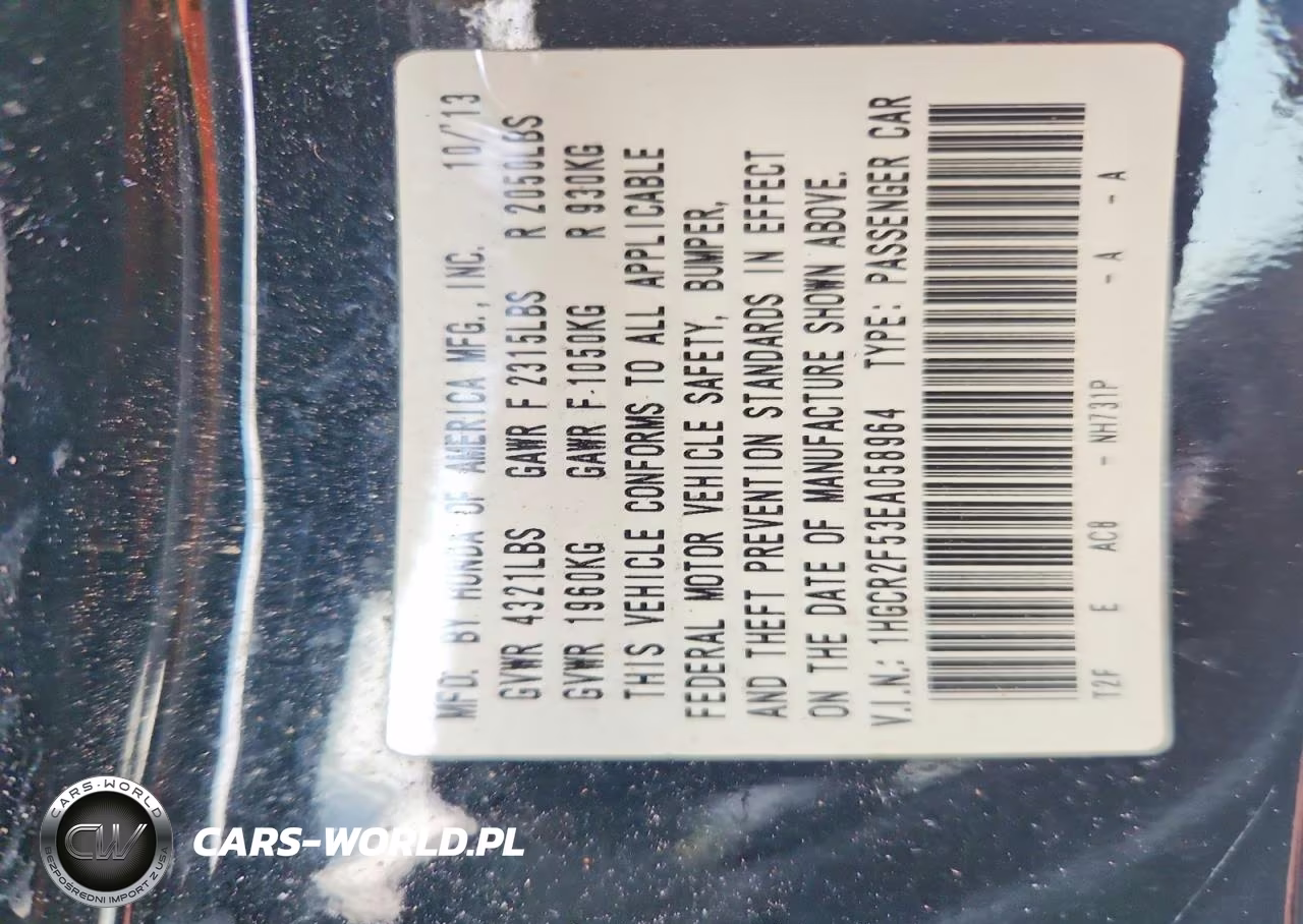 2014 Honda Accord Sport VIN:1HGCR2F53EA058964 - 12
