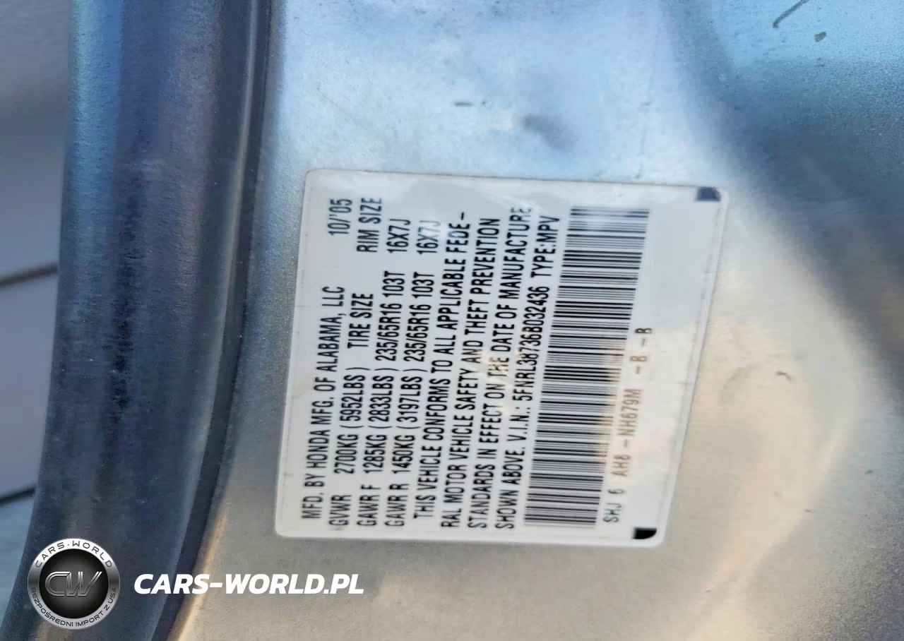 2006 Honda Odyssey Exl VIN:5FNRL38736B032436 - 13