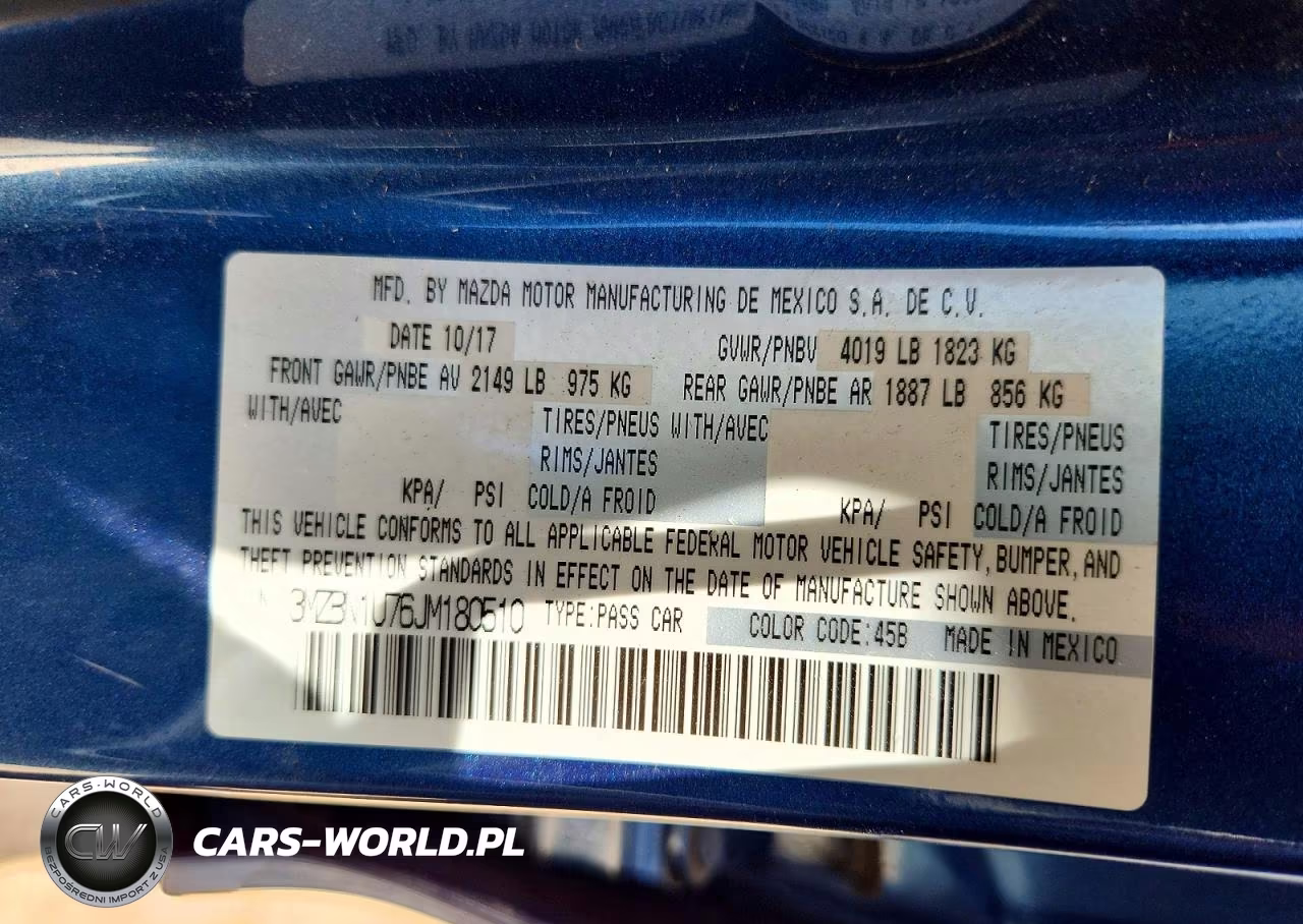 2018 Mazda 3 Sport VIN:3MZBN1U76JM180510 - 12