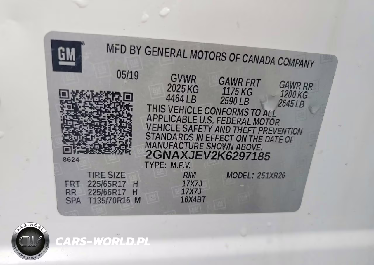 2019 Chevrolet Equinox Lt VIN:2GNAXJEV2K6297185 - 13