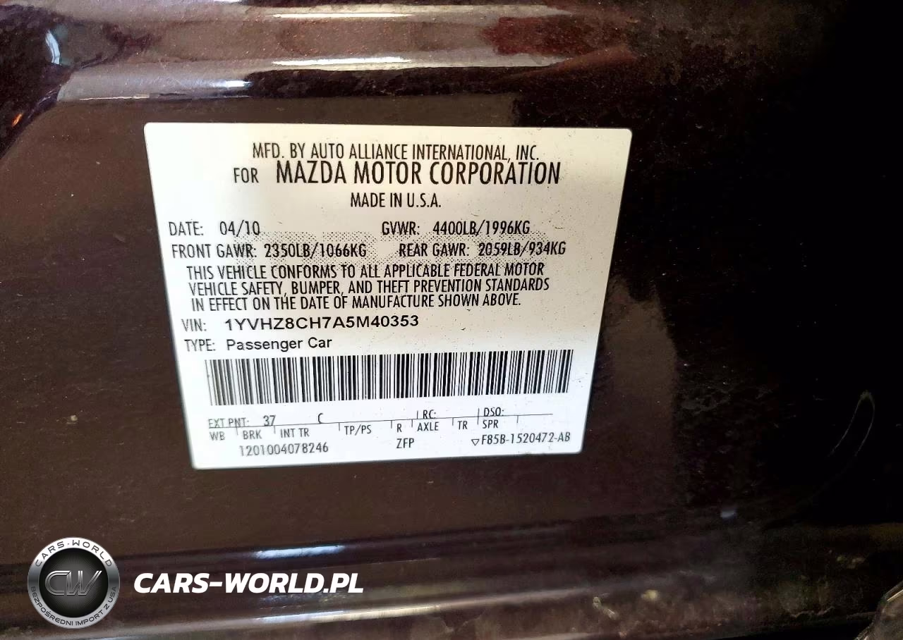 2010 Mazda 6 I VIN:1YVHZ8CH7A5M40353 - 12