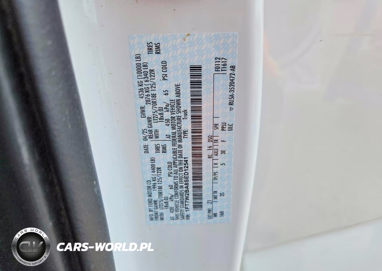 2025 Ford F250 Super Duty VIN:1FT7W2BA8SED12541 - 12