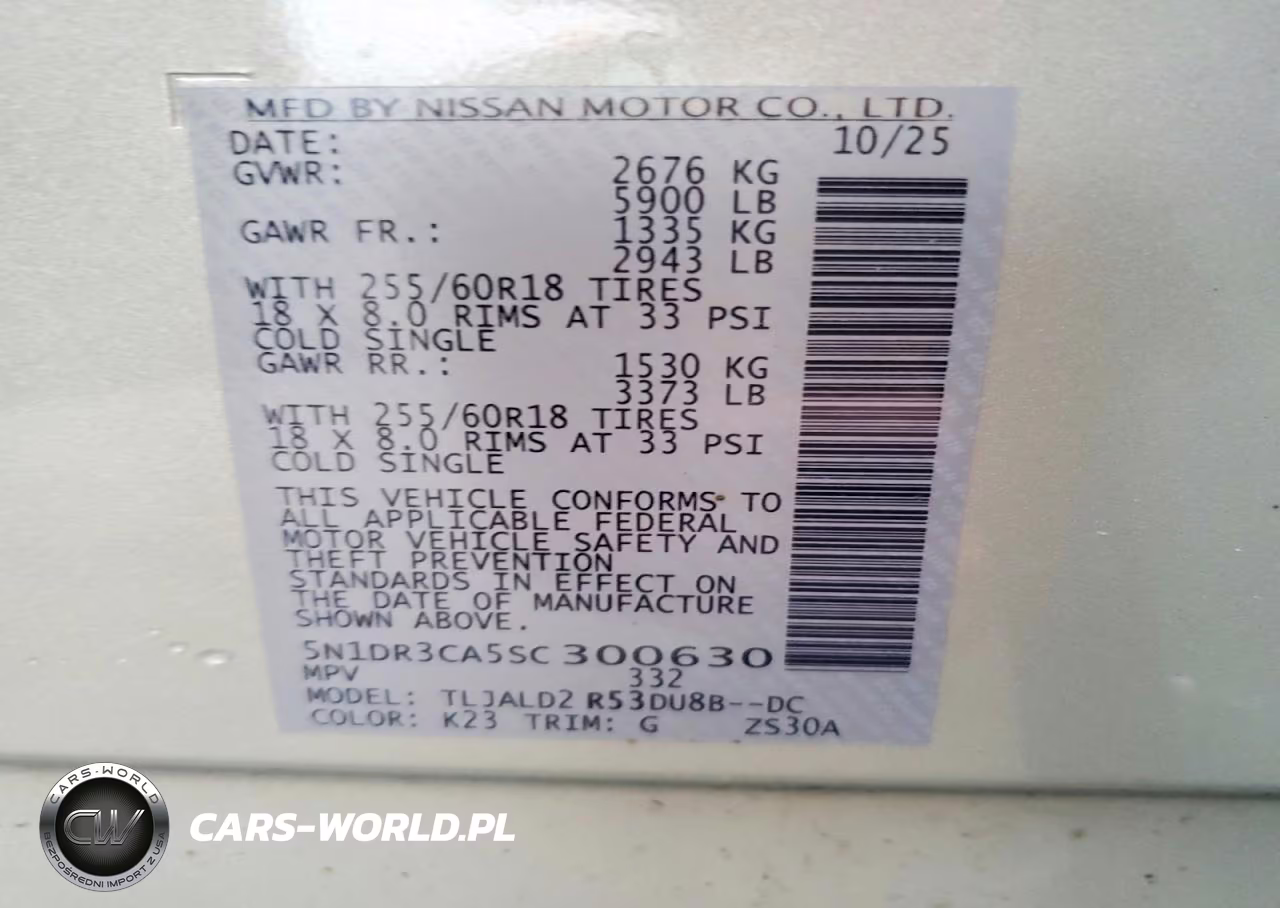 2025 Nissan Pathfinder Sl VIN:5N1DR3CA5SC300630 - 14