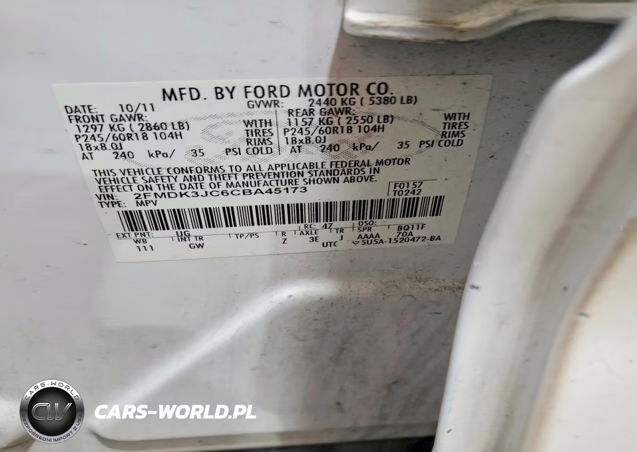 2012 Ford Edge Sel VIN:2FMDK3JC6CBA45173 - 14