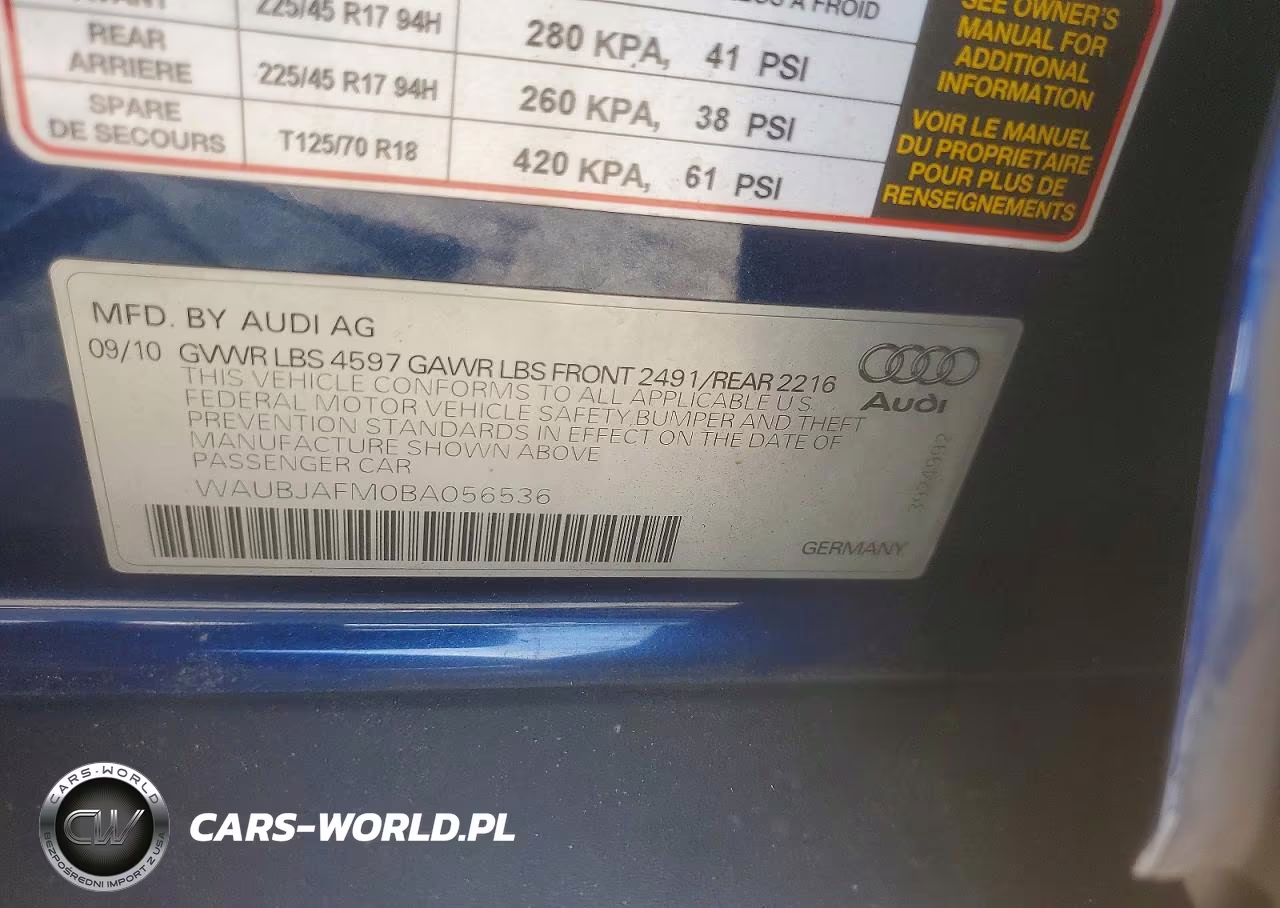 2011 Audi A3 Premium VIN:WAUBJAFM0BA056536 - 12