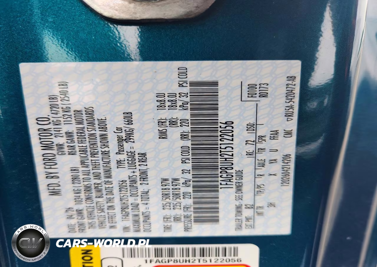 2026 Ford Mustang VIN:1FAGP8UH2T5122056 - 13