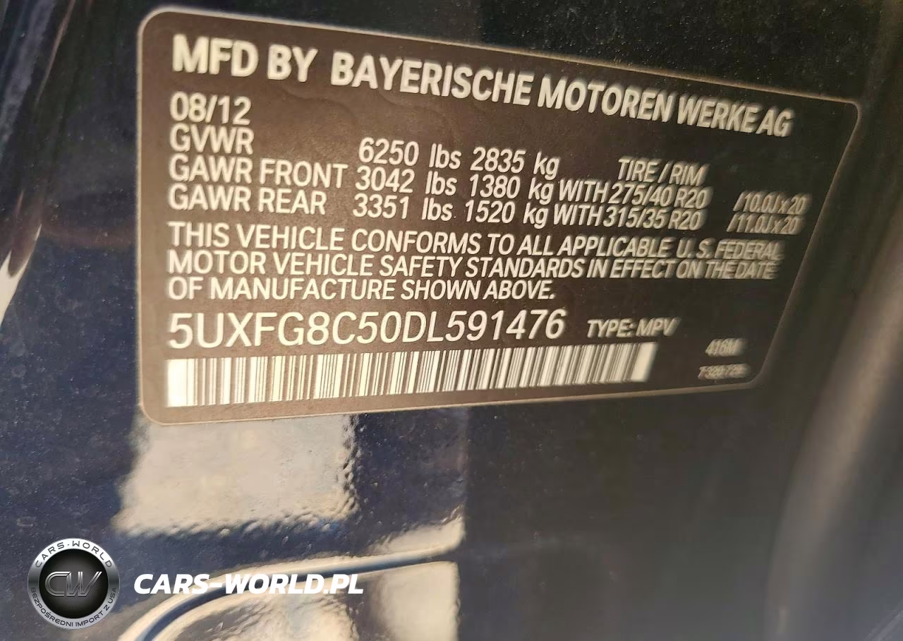 2013 BMW X6 xDrive50I VIN:5UXFG8C50DL591476 - 12