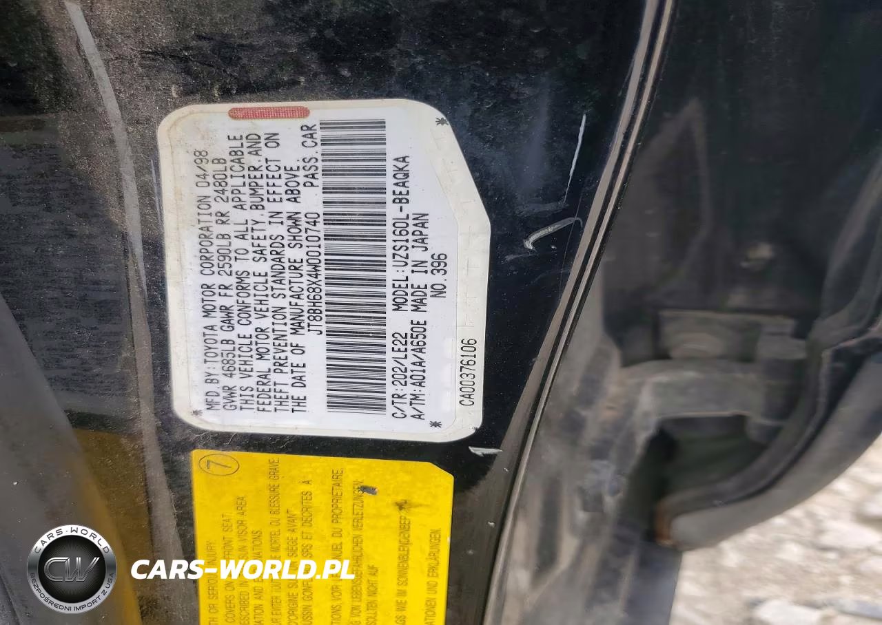 1998 Lexus Gs 400 VIN:JT8BH68X4W0010740 - 12